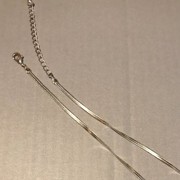 Vintage Necklace & Bracelet Nina Ricci AVON Silver Tone Clear & Red Rhinestones - Picture 7 of 7